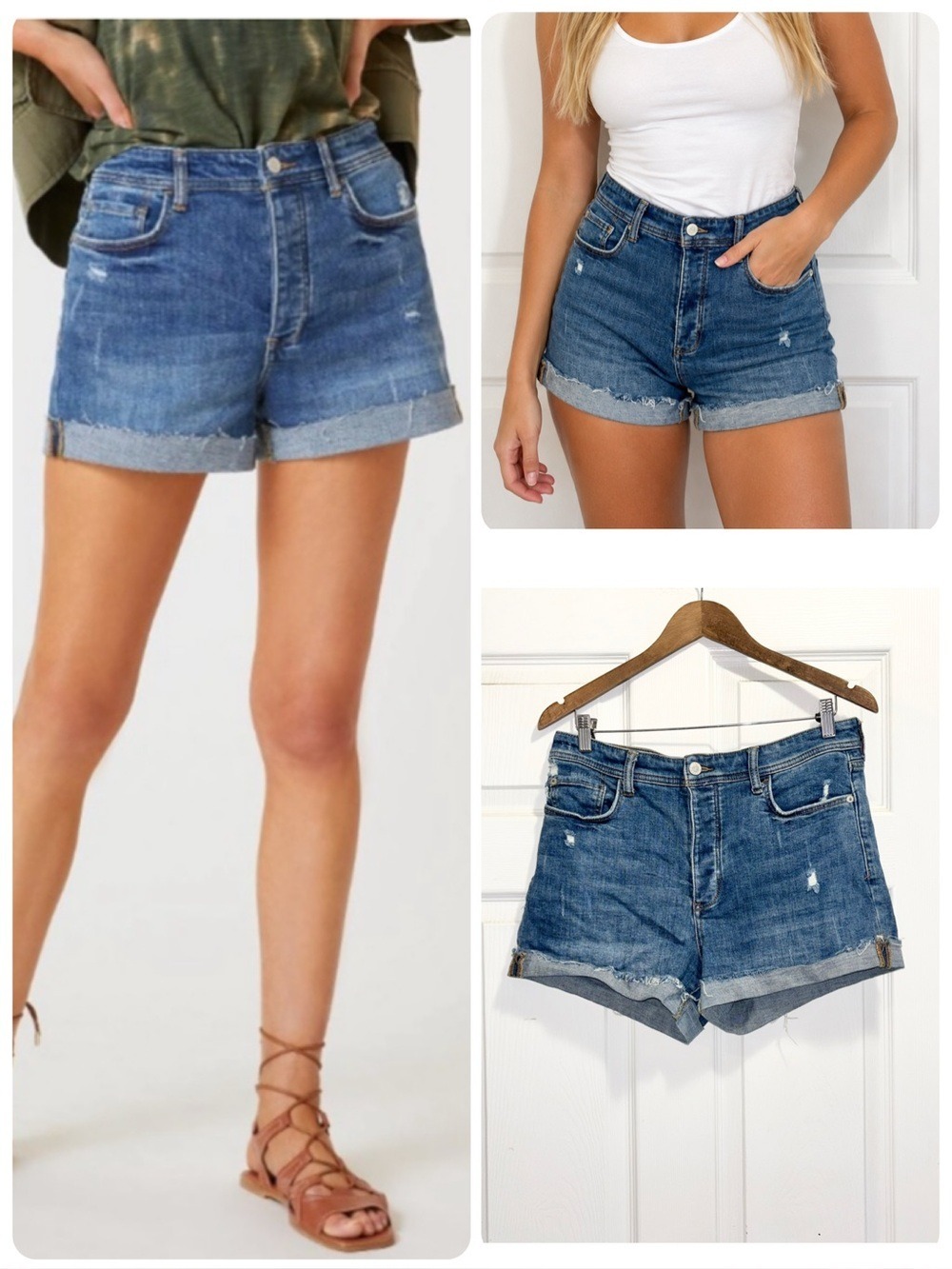 Anthropologie Pilcro The Signature High Rise Denim Jean Shorts Distressed Sz 29